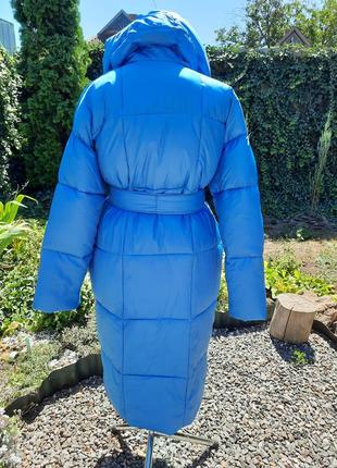 Пуховик оверсайз ковдра стильний пуховик великий капюшон
