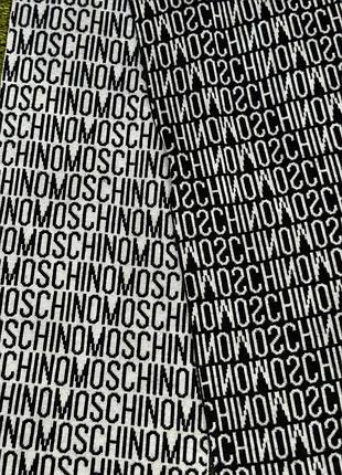 Шарф із вовни moschino в монограмму3 фото