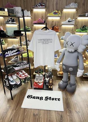 Футболка vetements paris logo white