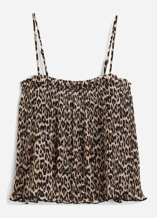 Леопардовый топ на бретелях h&m