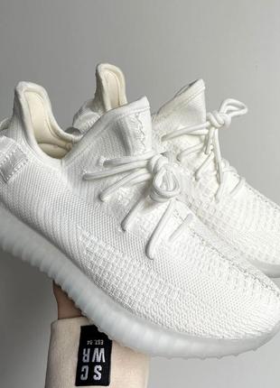 Жіночі кросівки адідас ізі буст 350 білі / adidas yeezy boost 350 white