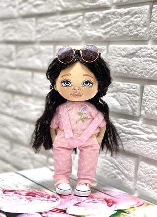 Куколка ручной работы.авторская кукла.кулка в розовом. текстильная кукла