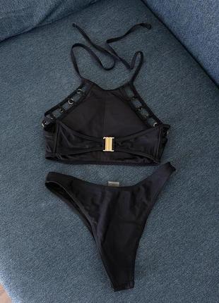Черный  раздельный купальник в стиле victoria’s secret