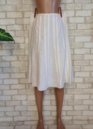 Фирменная public desire белоснежная лёгкая юбка миди со 100 % льна, размер с-ка