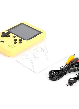 Игровая портативная приставка retro fc 500 в 1 с дополнительным пультом yellow