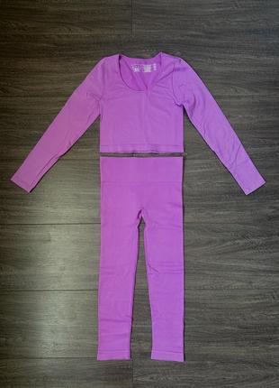 Спортивный бесшовный набор (костюм) лосины и кофта primark