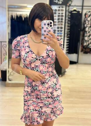 Сукня плаття стяжка квіти h&m