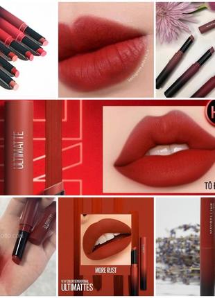 Матовая помада мейбилин maybelline new york color sensational ultimette 899 more rust тепла красная