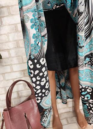 Нова простора довга спідниця/спідниця в підлогу в барвистий принт-орнамент, розмір 3-4хл8 фото