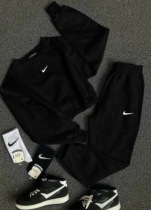 Базовый однотонный спортивный костюм с свитшотом с логотипом nike