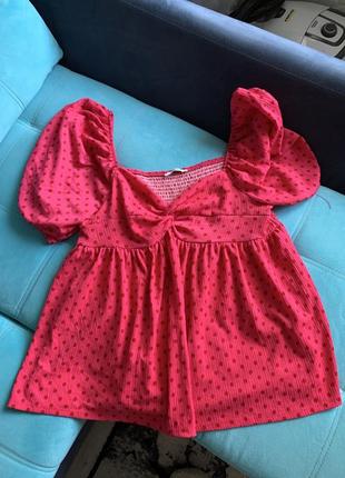 Блуза батал рожева