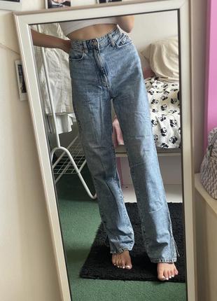 Mom barokprint jeans джинсы голубые