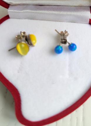 Срібні сережки пусети # лот 469,470