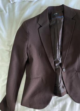 Коричневый пиджак oodji классический zara primark cher17