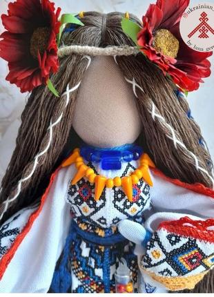 Кукла - мотанка "доля" в традиционных украинских цветах2 фото