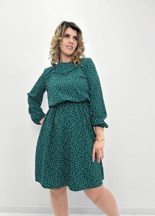 👗 женское платье в горошек с длинным рукавом (модняя горохи 😍).