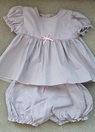 Костюм на дівчинку( плаття та шорти)