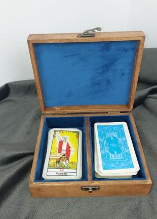 Шкатулка з дерева вільха на 2 відділа, 180/150/60 мм, wooden organizer