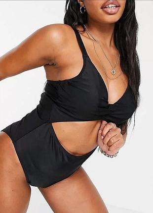 Отрядный, сплошной черный купальник на большую грудь ivory rose 65f/70f-e