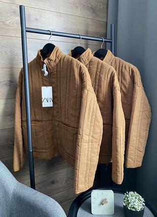 Zara вареная стеганая куртка zw collection р. xs-s