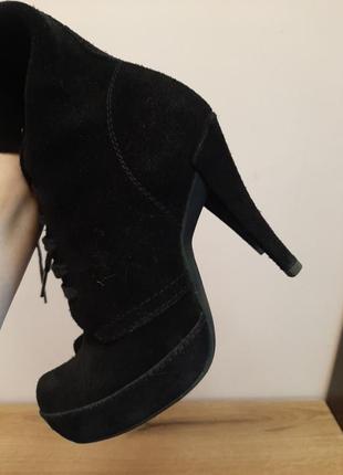 Испанские сапожки из натуральной замши р.з8