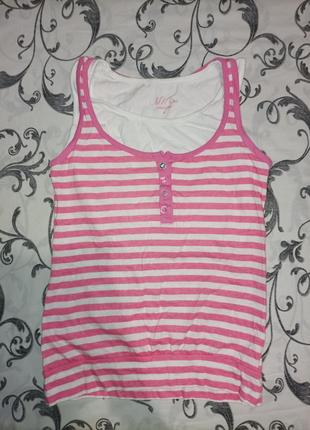 Хлопковая майка с топом