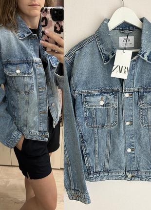 Zara зара куртка джинсова джинс джинсовка на розмір s/m і навіть л