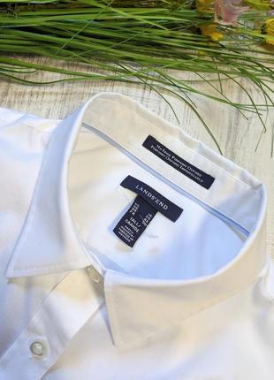Біла жіноча сорочка land's end бавовна стійка до зминання non iron , натуральна базова сорочка,якість преміум