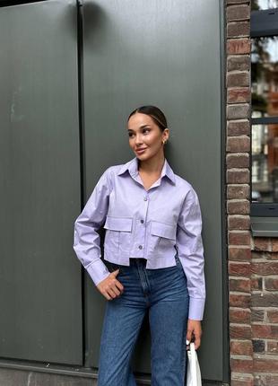 Укороченная рубашка в стиле zara