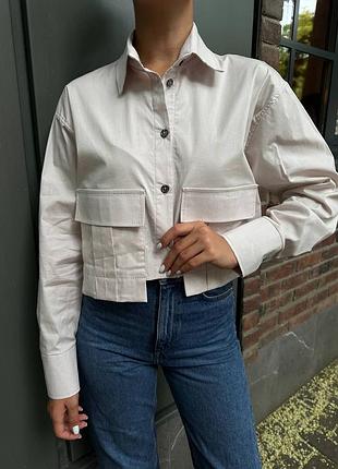 Укороченная рубашка в стиле zara