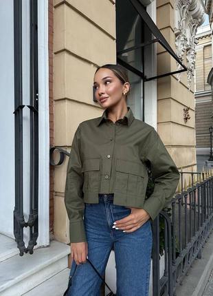 Укороченная рубашка в стиле zara