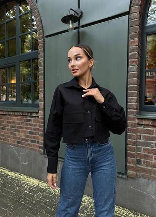 Укороченная рубашка в стиле zara