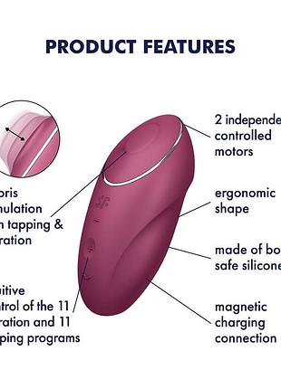 Вибратор satisfyer tap & climax 1 red 7