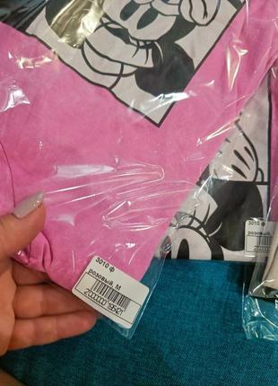 Новая розовая тай дай футболка с вываренным эффектом микки8 фото