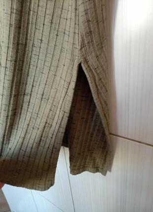 Подовжена футболка в рубчик3 фото