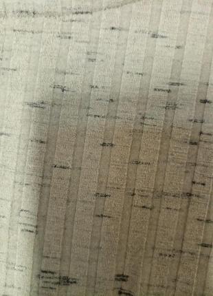 Подовжена футболка в рубчик4 фото