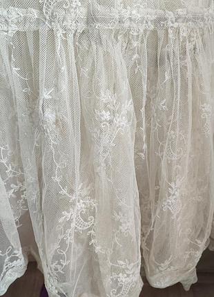 Большая винтажная тюль старинная.