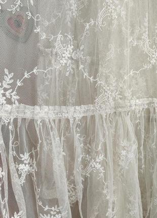 Большая винтажная тюль старинная.