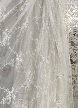 Большая винтажная тюль старинная.