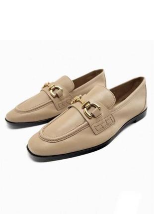 Zara лофери. шкіра