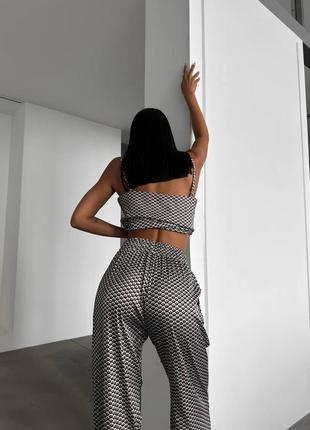 Стильная сатиновая пижама/костюм, пижама сатиновая,костюм двойка,домашняя одежда3 фото