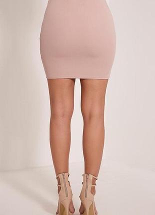 Мини-юбка телесного цвета prettylittlething3 фото