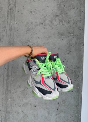 Жіночі яскраві кросівки new balance 9060 /замша/демісезонні