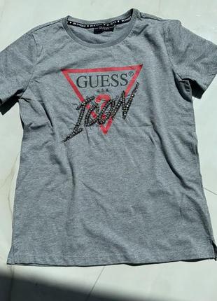 Оригінал футболка COT01 guess з кристалами  кольору