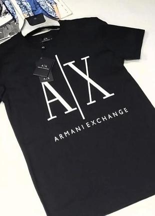 Мужская брендовая футболка черного цвета