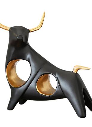 Статуетка бик shop4all чорний. фігурка для інтер'єру чорний бик 205*75*210 мм знижка!