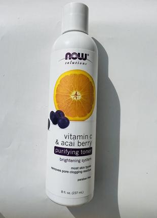 Toner vitamin c casi berry тонер для осветления кожи лица с витамином с и ягодами асаи
