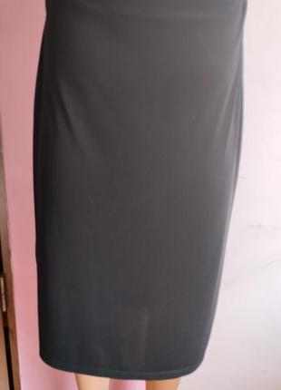 Dorothy perkins юбка миди черная с разрезом с двух сторон