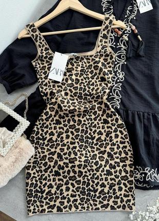 Сукня zara в анімалістичний принт леопардовий, лео