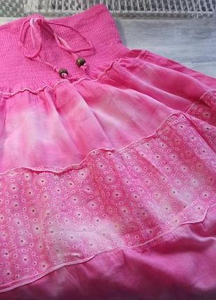 Рожева, бавовняна спідниця, сукня, сарафан